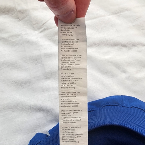 Fabletics Scrub Pants Womens Size L Royal Blue Cargo Pocket Drawstring - Picture 5 of 11